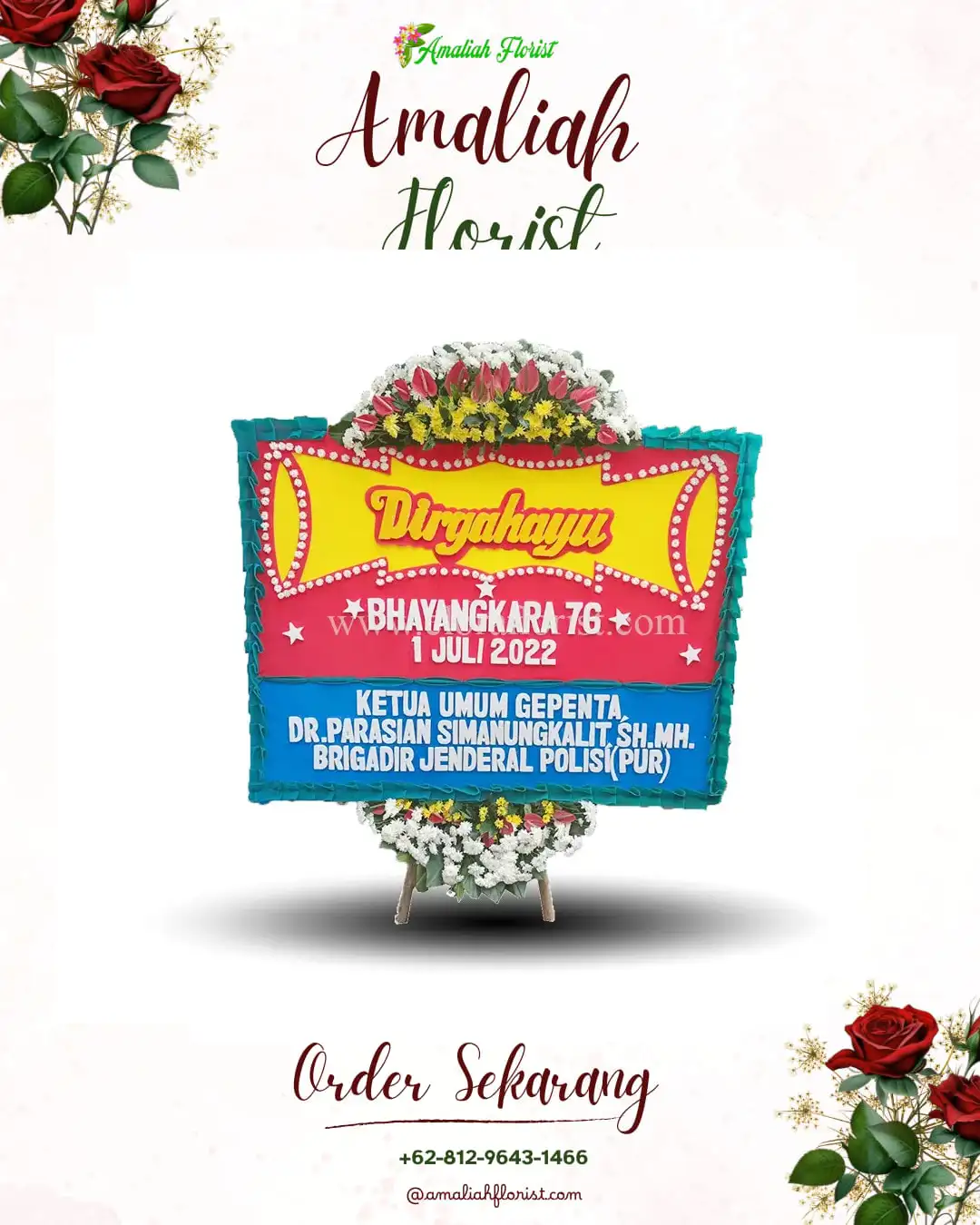 Papan Bunga HUT Ulang Tahun Sindang Danau